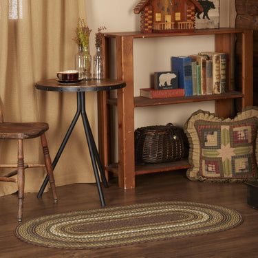 Tea Cabin Jute Braided Rug Oval 27